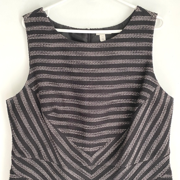 Halogen Black Grey Striped Woven Fit & Flare Dress [US 16W] - Picture 4 of 14